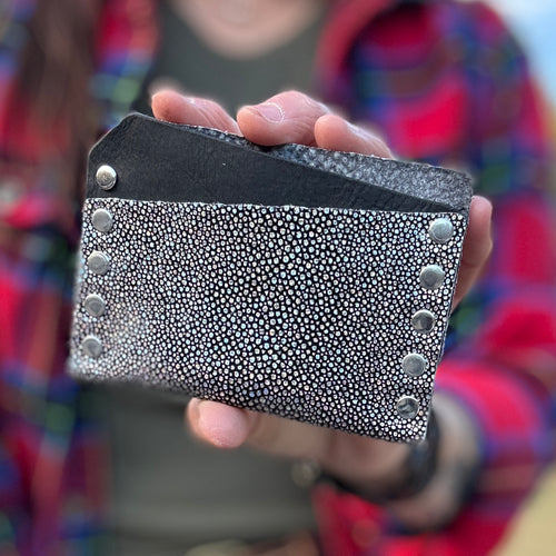 Card Wallet - Silver Iridescent Stingray - 2