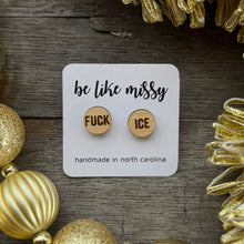 FUCK ICE Wooden Earrings