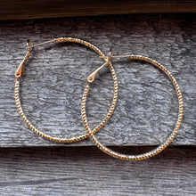Faceted Gold Hoops