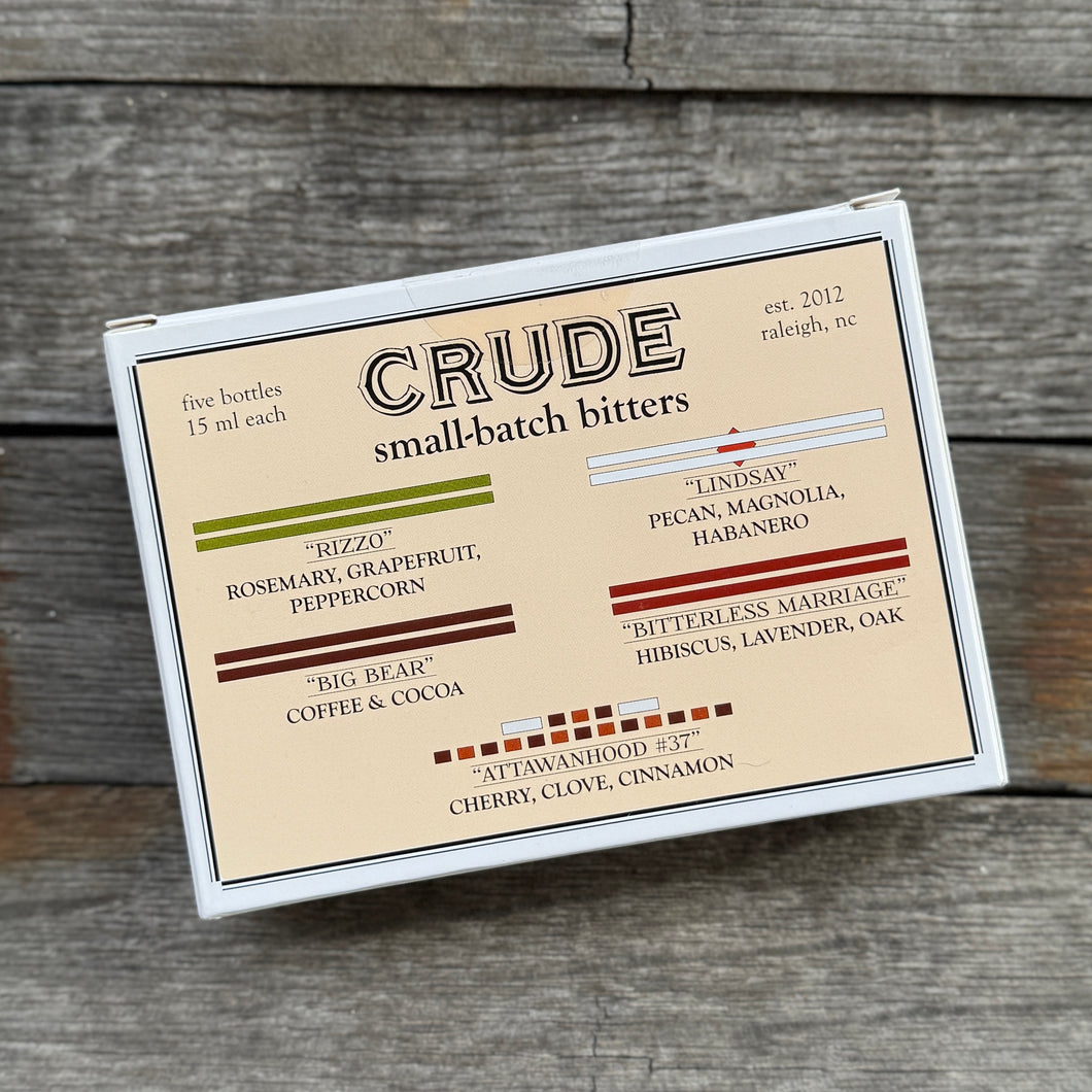 CRUDE Bitters gift set - cocktail bitters