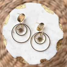 Sunshine Hoops - Brass Statement Earrings