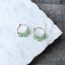 Recycled Glass Hoops - Green