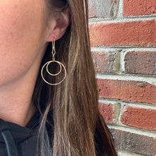 Double Hoop - Gold Earrings