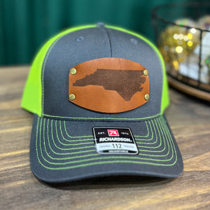 North Carolina leather patch hats