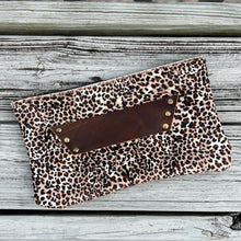 Fall - [raleigh leather] Clutch - Micro Leopard Print
