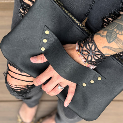 [raleigh leather] Clutch - Black