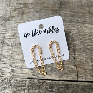 Chain Hoops - Gold
