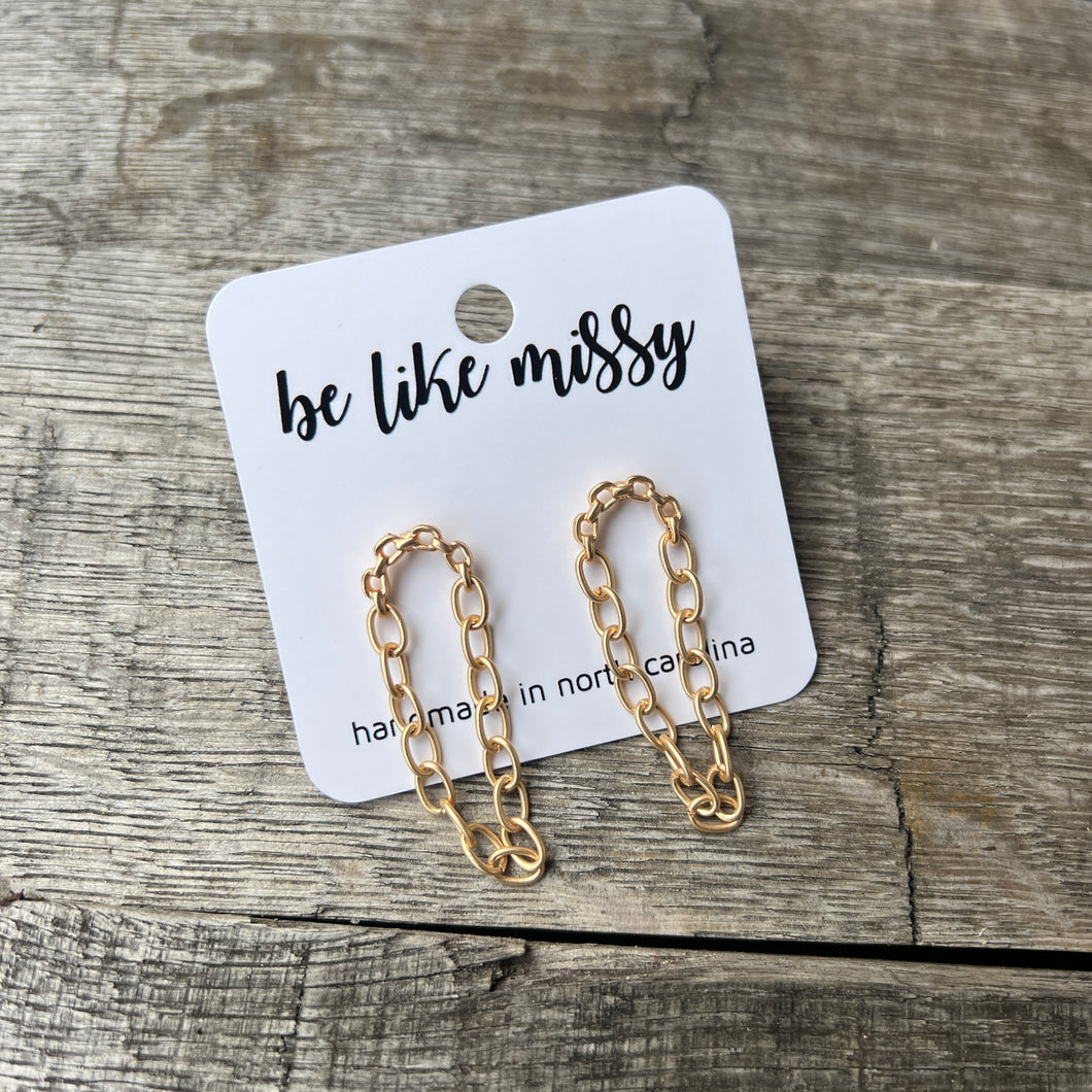 Chain Hoops - Gold