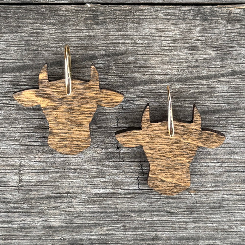 Hank Mini - Walnut - Wood Earrings