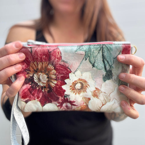 Mini Zippered Floral Bag