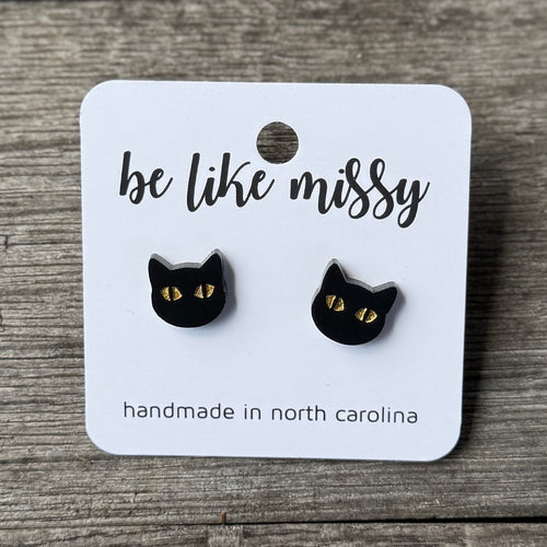 Halloween Studs - Black Cats