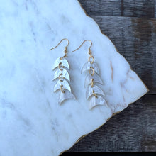 Cascading Waves - Pearl - Acrylic Earrings