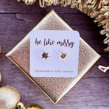 Snowflake Studs - Champagne Glitter