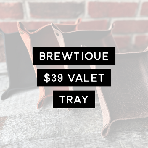 leather valet tray - BREWtique