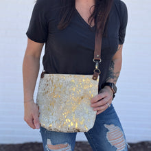 Just Go Zippered Crossbody Bag - Gold Acid Wash