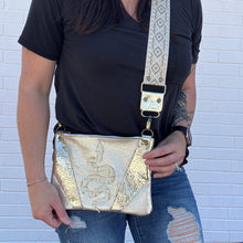 Go Small Zippered Crossbody - Champagne Snake