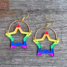 Star Rainbow Remix Hoops