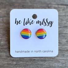 Rainbow Round Stud Earrings