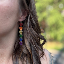 Rainbow Cascading Hearts