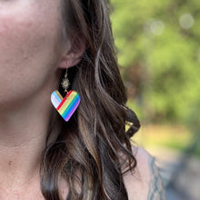Progress Flag Heart Earrings