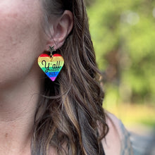 Y'all Means All Rainbow Heart Earrings