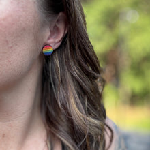 Rainbow Round Stud Earrings