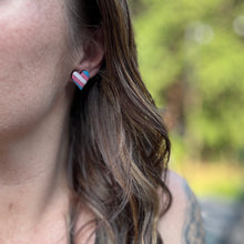 Trans Heart Stud Earrings