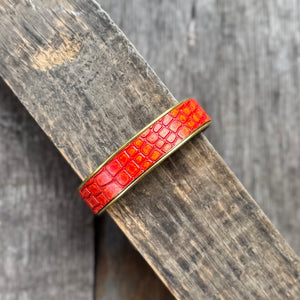 Leather + Brass Stacking Bangles
