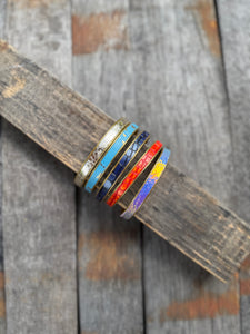 Leather + Brass Stacking Bangles