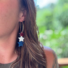 Red White and Blue Star Hoops