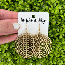 Flower of Life Wooden Earrings