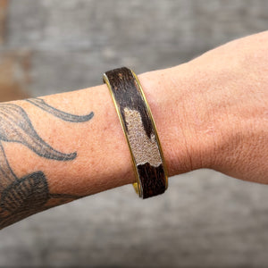 Leather + Brass Stacking Bangles