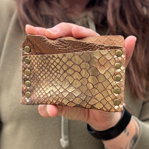 Card Wallet - Sunset Snake + Bronze