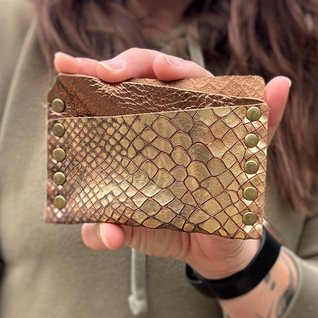 Card Wallet - Sunset Snake + Bronze