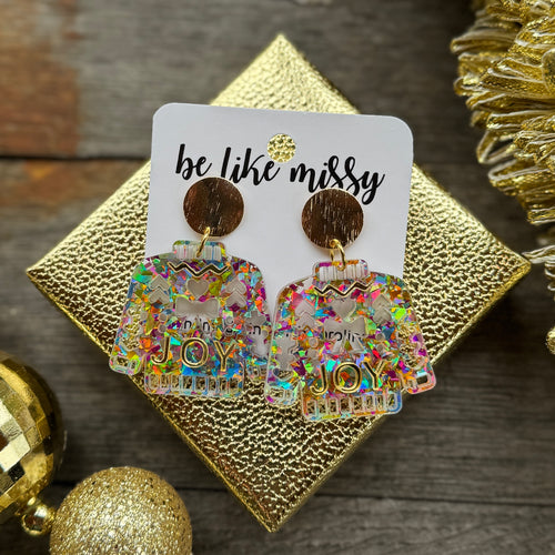 Ugly Sweater - Disco Glitter - Acrylic Earrings
