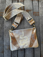 Go Small Zippered Crossbody - Champagne Snake