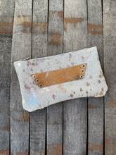 [raleigh leather] Clutch - Silver Acid Wash