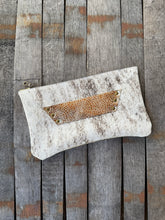 [raleigh leather] Clutch - White Brindle