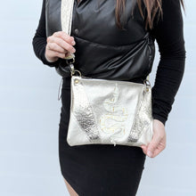 Go Small Zippered Crossbody - Champagne Snake