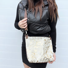 Just Go Zippered Crossbody Bag - Gold Acid Wash