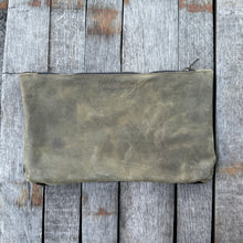 [raleigh leather] Clutch - Dark Gold Acid Wash + Olive