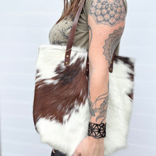 Tall Tote - Tricolor Cowhide + Caramel