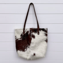 Tall Tote - Tricolor Cowhide + Caramel