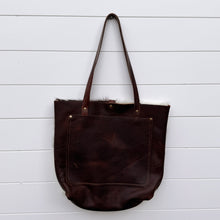 Tall Tote - Tricolor Cowhide + Caramel