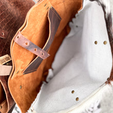 Tall Tote - Tricolor Cowhide + Caramel