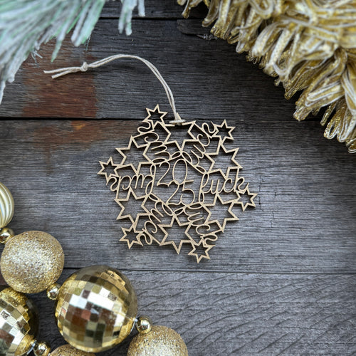 Fuck 2025 Fuck Flake Ornament