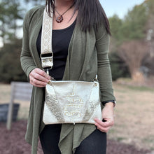 Go Small Zippered Crossbody - Champagne Snake
