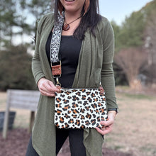 Go Small Zippered Crossbody - Leopard with Fancy Strap