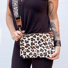 Go Small Zippered Crossbody - Leopard with Fancy Strap