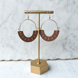 Remix Hoops - Rust - Acrylic Earrings